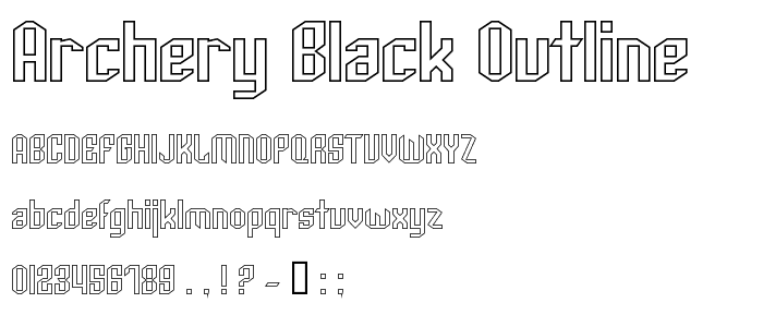 Archery Black Outline font